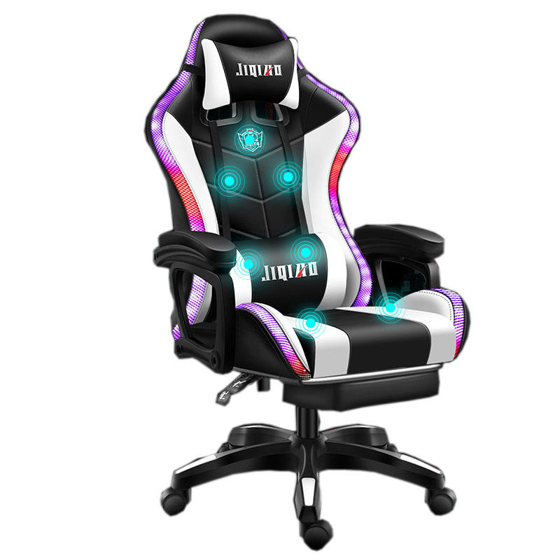 Rgb Gaming Chair - Comfortable Economic Office Home Backrest Reclining