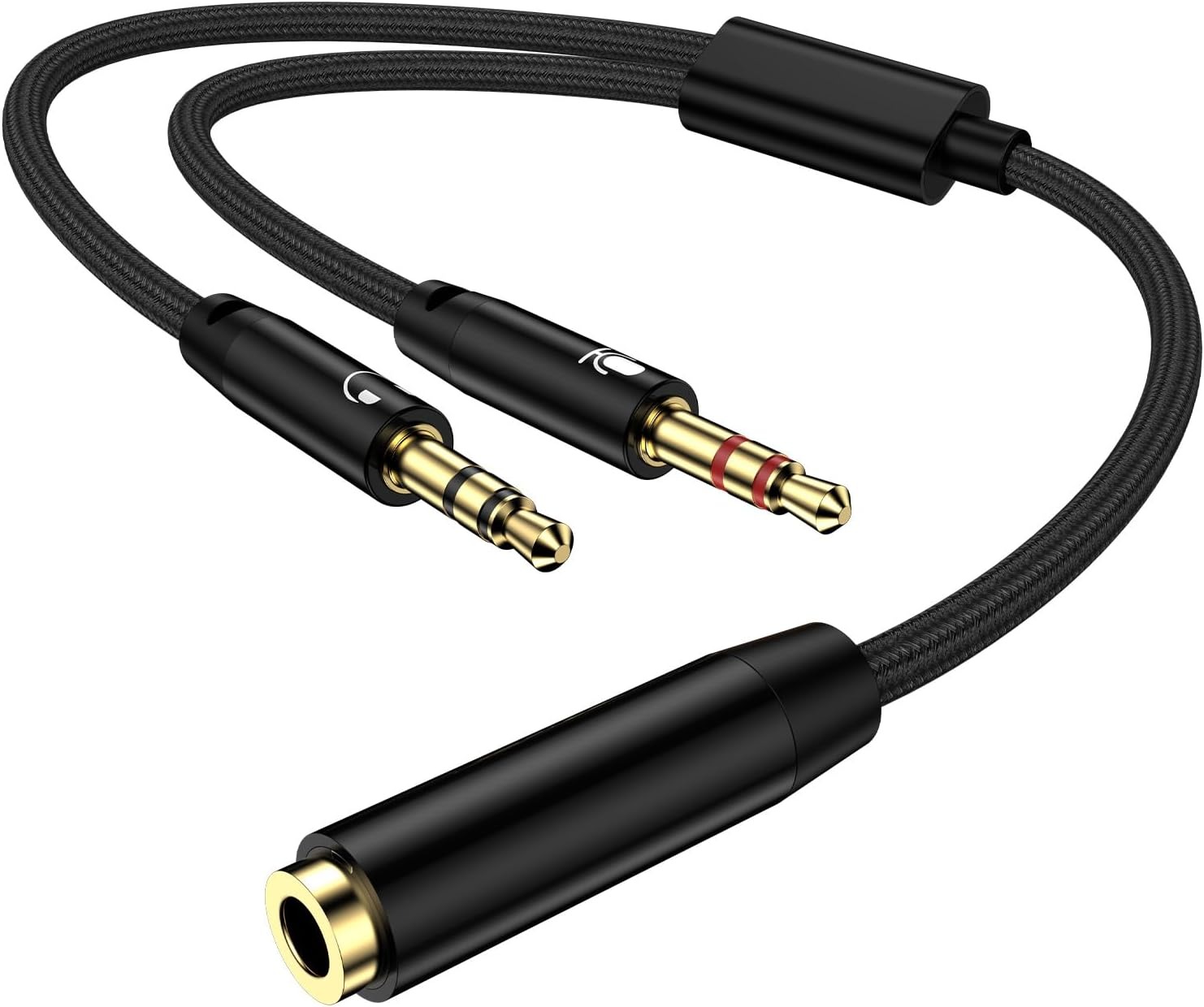 Esports Gaming Splitter - 3.5mm Headphone Mic Splitter 1 Female