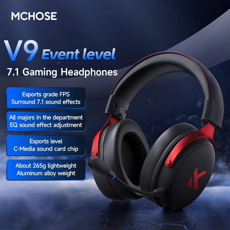 Esports Gaming Headphones - MCHOSE V9 Pro Headset with Microphone