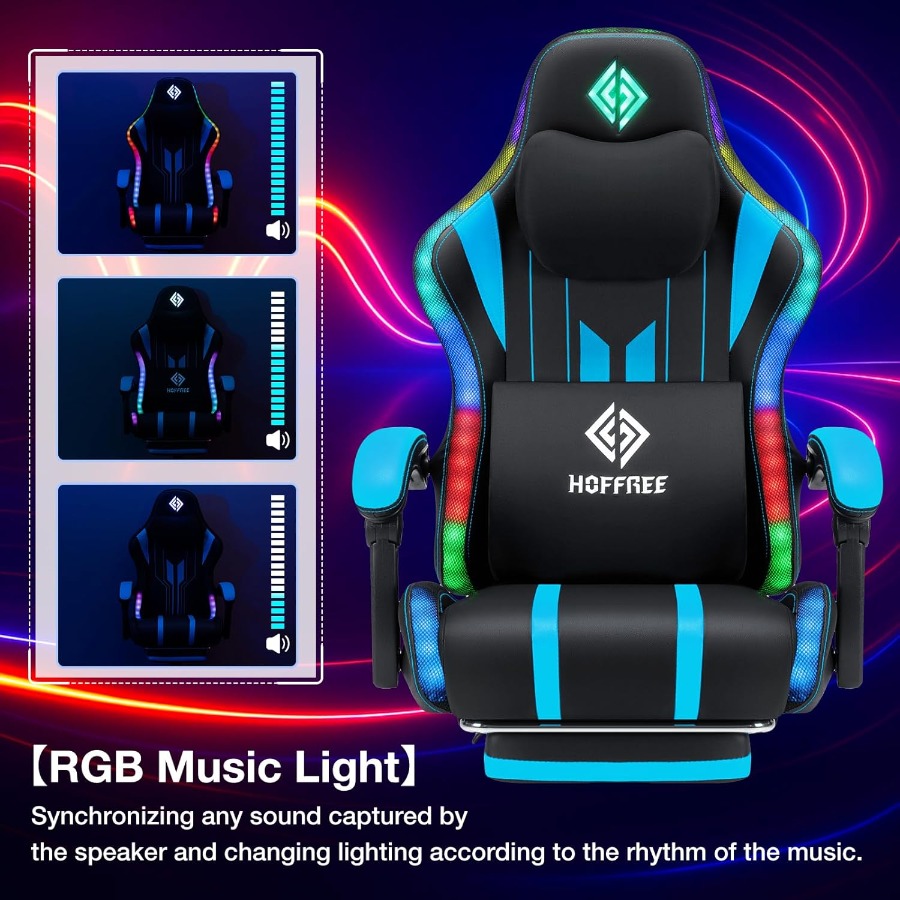 Gaming Chair with Music Rhythm - Rgb Gaming Chair บทวิจารณ์และราคา