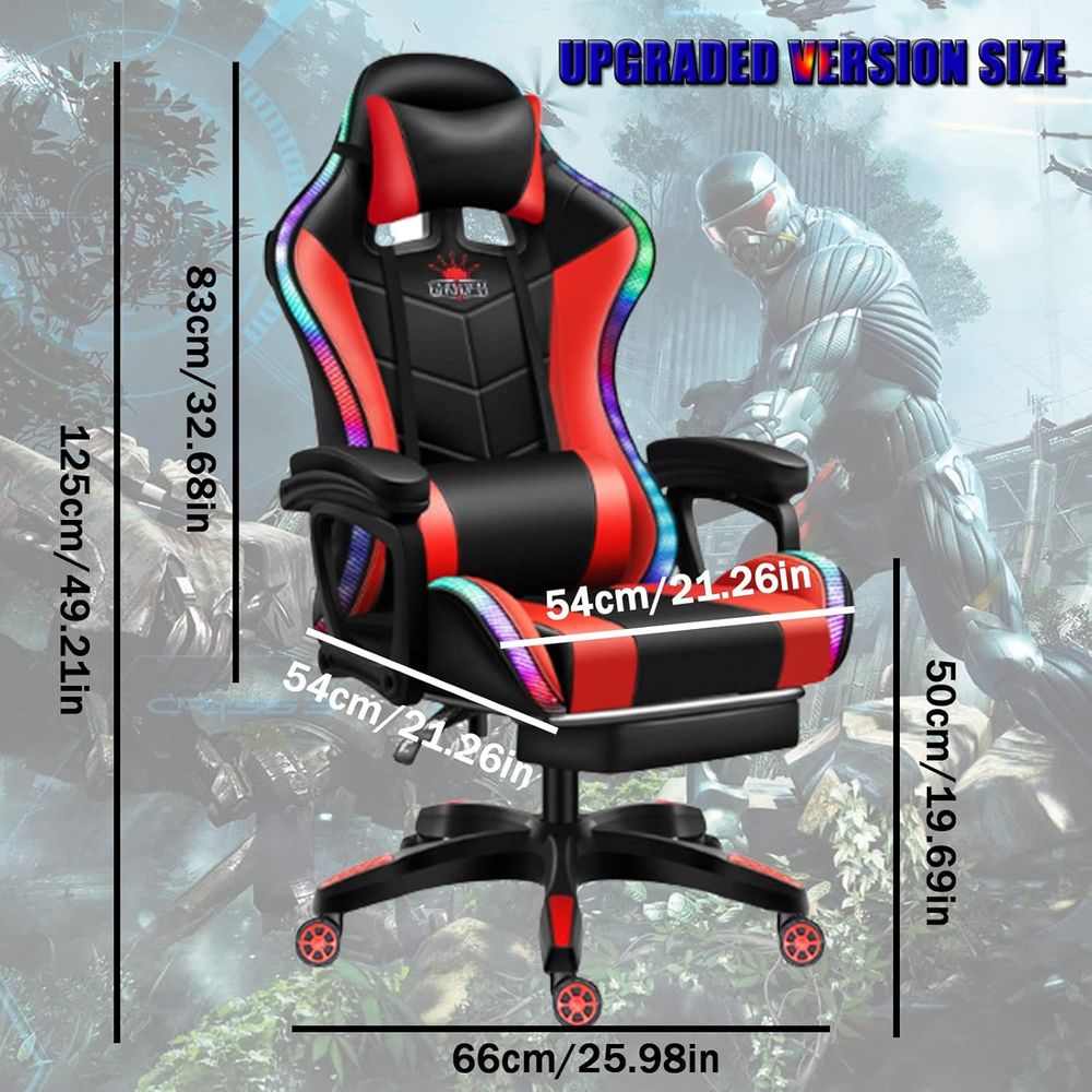Ergonomic High-Back Gaming Cha - Rgb Gaming Chair บทวิจารณ์และราคา