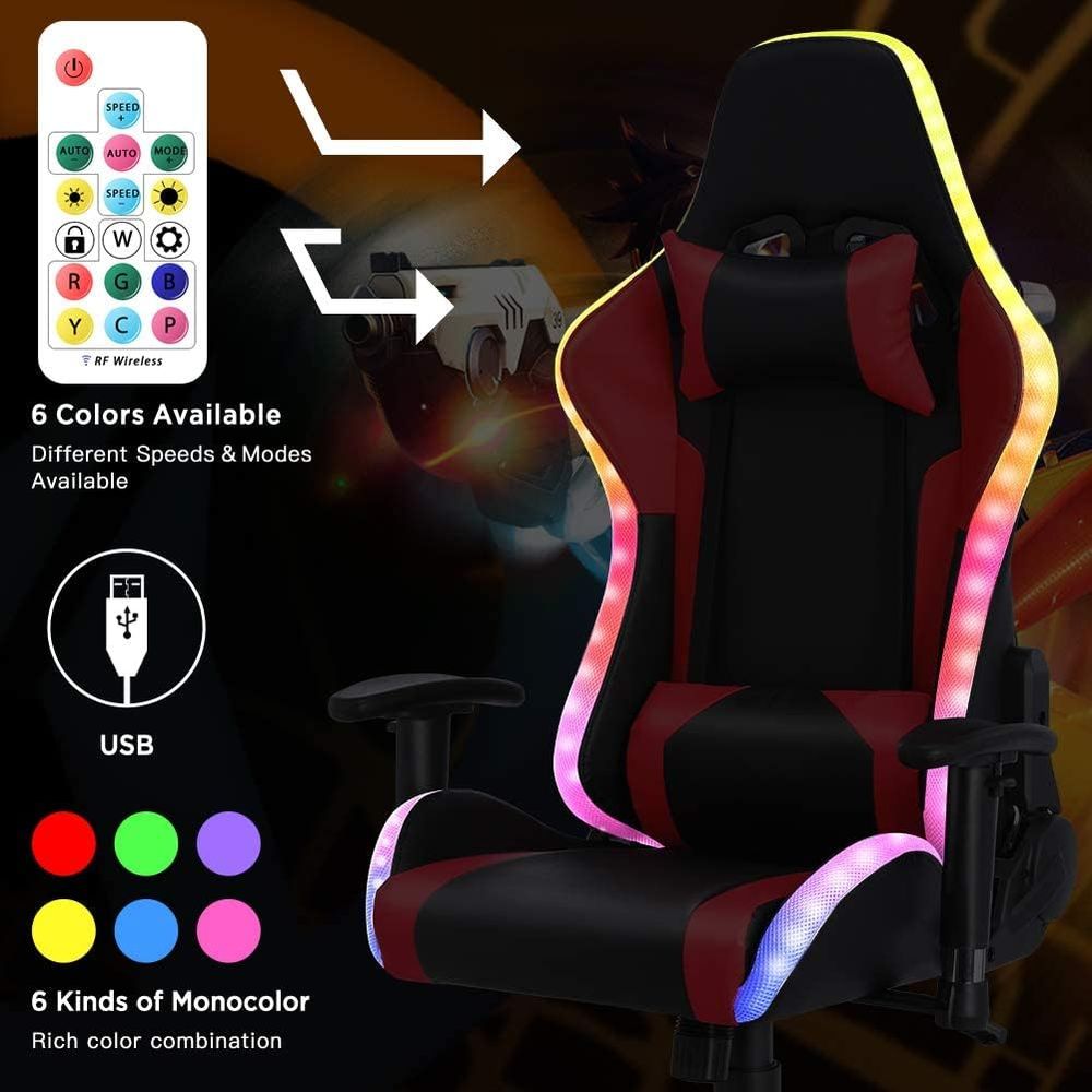 Ergonomic High-Back Gaming Cha - Rgb Gaming Chair บทวิจารณ์และราคา