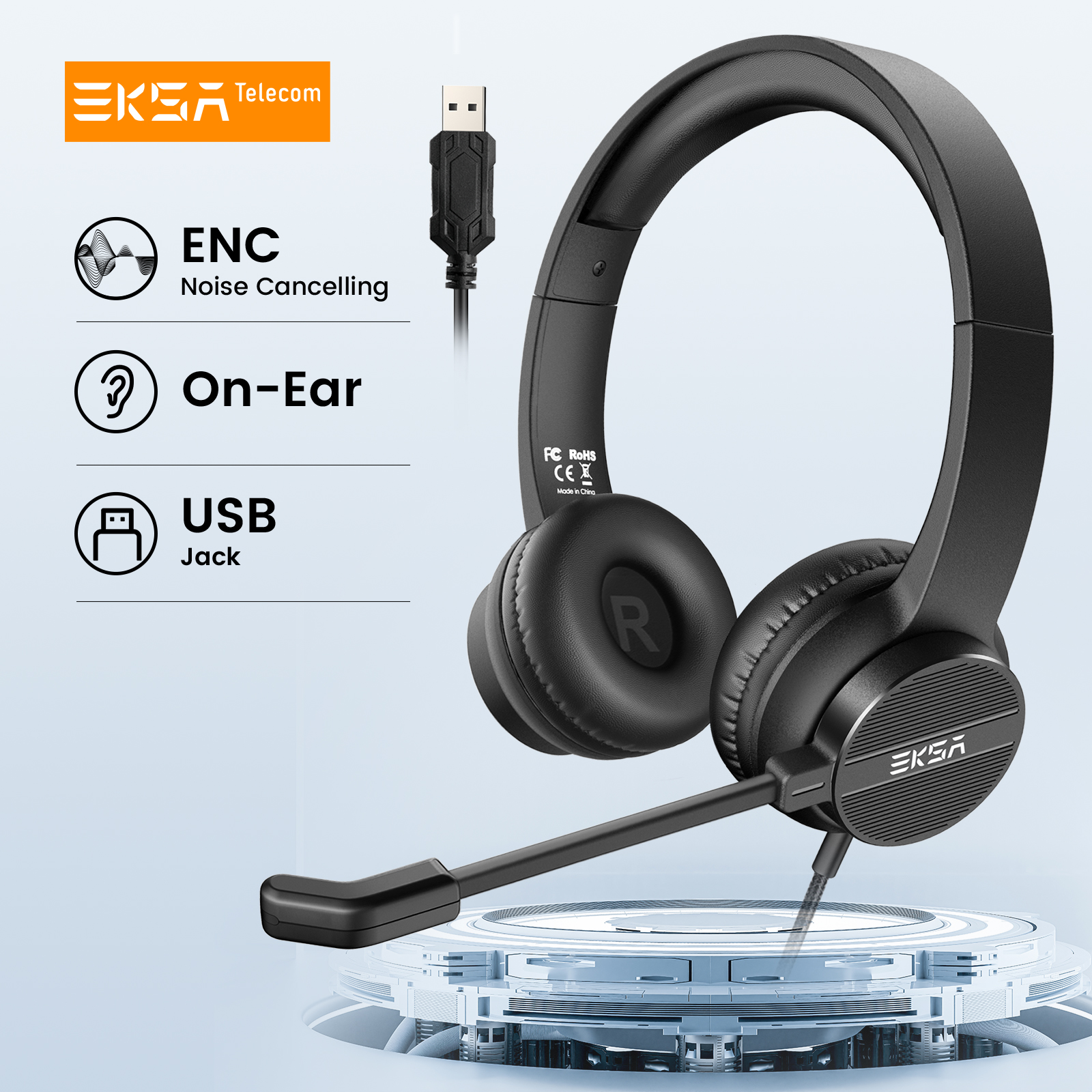 EKSA H12E Office Headset On-Ea - Esports Gaming Headphones บทวิจารณ์และราคา