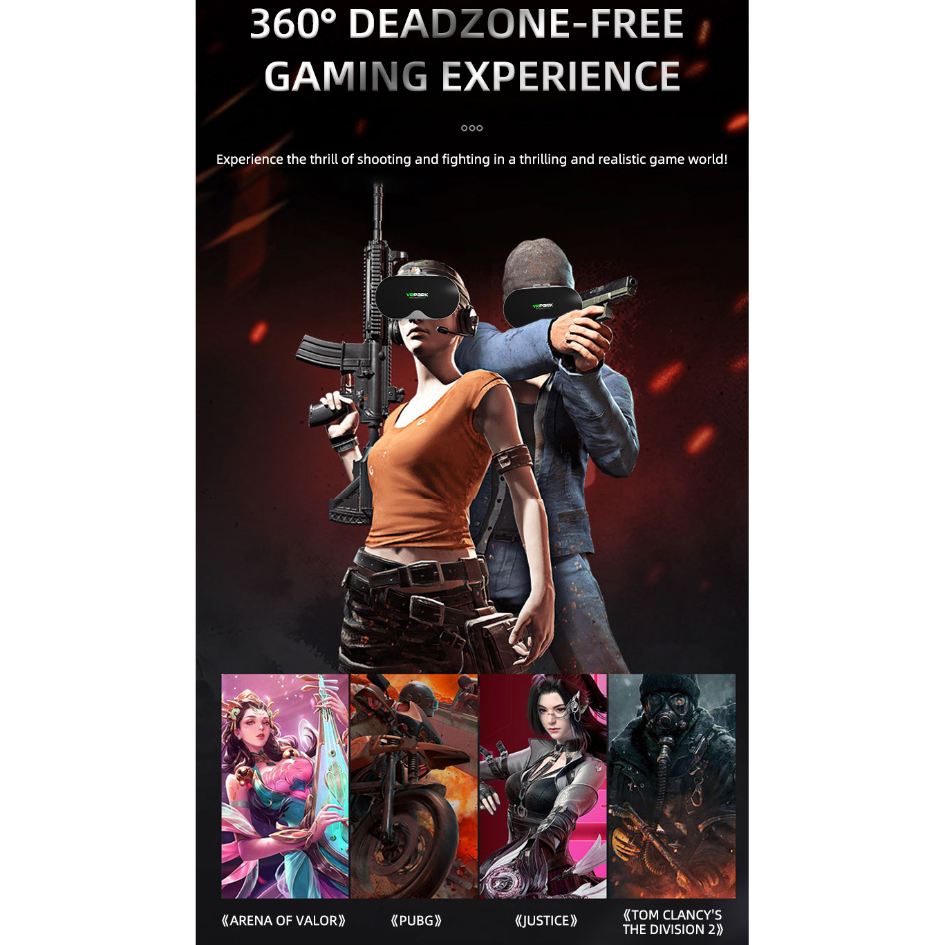 Virtual Reality 3D VR Glasses  - Esports Gaming Headphones บทวิจารณ์และราคา