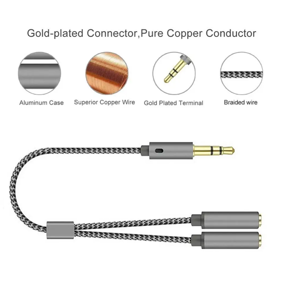 Headset Splitter 3.5mm Audio+M - Esports Gaming Splitter บทวิจารณ์และราคา