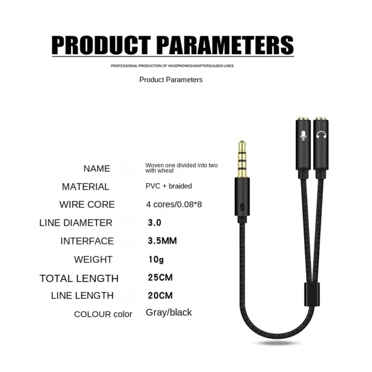 Headset Splitter 3.5mm Audio+M - Esports Gaming Splitter บทวิจารณ์และราคา