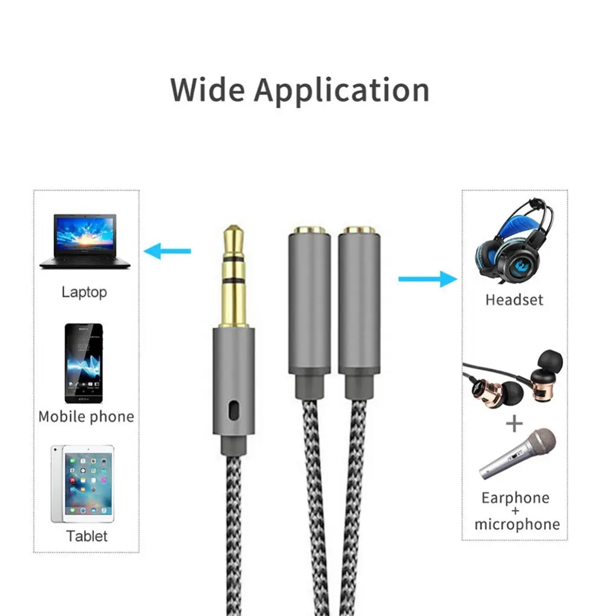 Headset Splitter 3.5mm Audio+M - Esports Gaming Splitter บทวิจารณ์และราคา