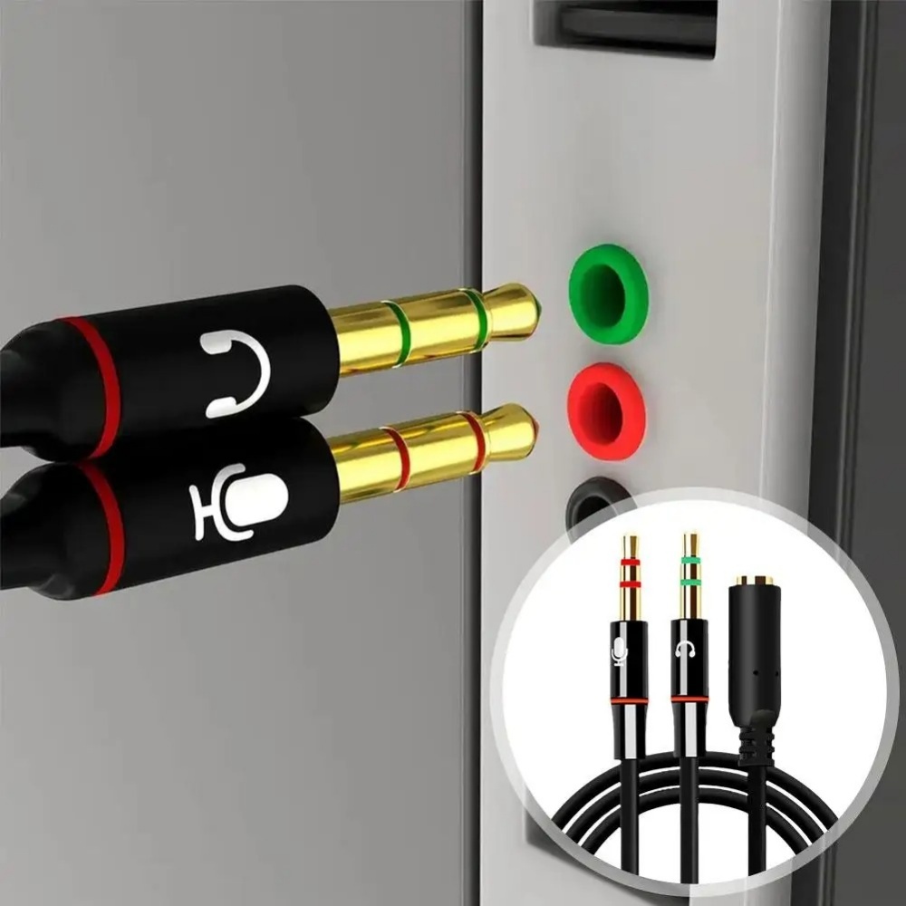 3.5mm Female to 2 Dual Male He - Esports Gaming Splitter บทวิจารณ์และราคา