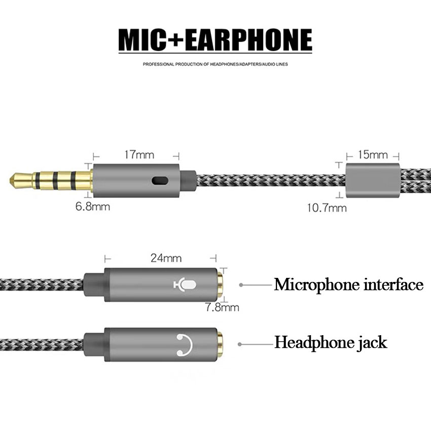 Headset Splitter 3.5mm Audio+M - Esports Gaming Splitter บทวิจารณ์และราคา