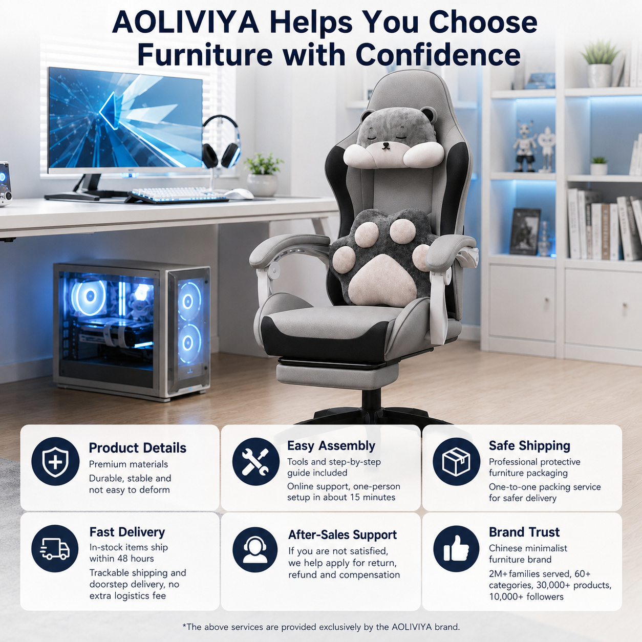 AOLIVIYA E-sports Game Chair G - Rgb Gaming Chair บทวิจารณ์และราคา