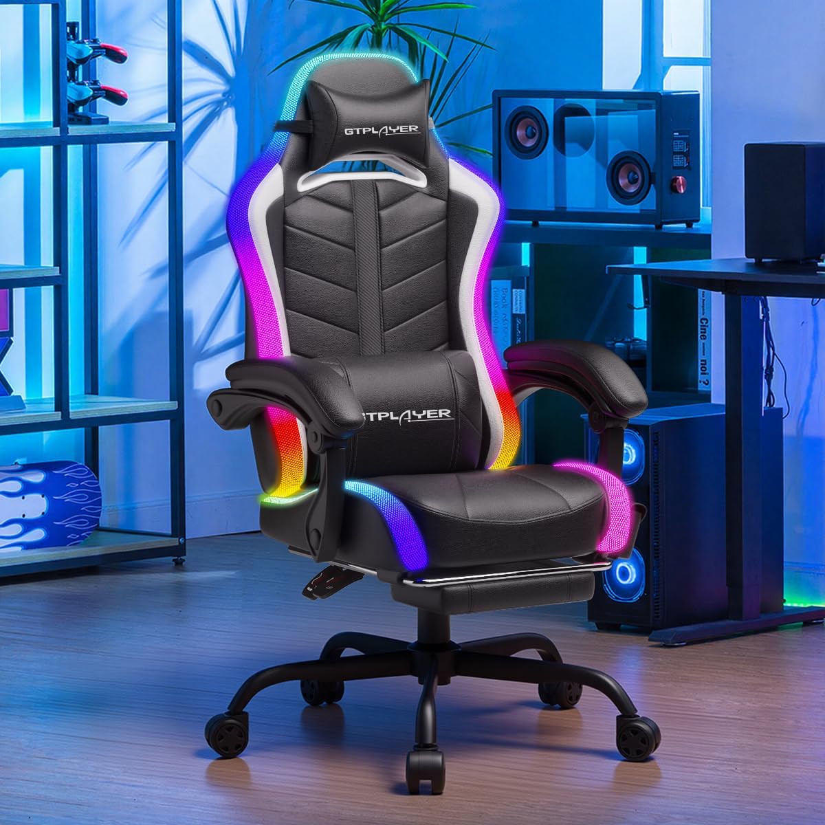 RGB LED Gaming Chair with Blue - Rgb Gaming Chair บทวิจารณ์และราคา