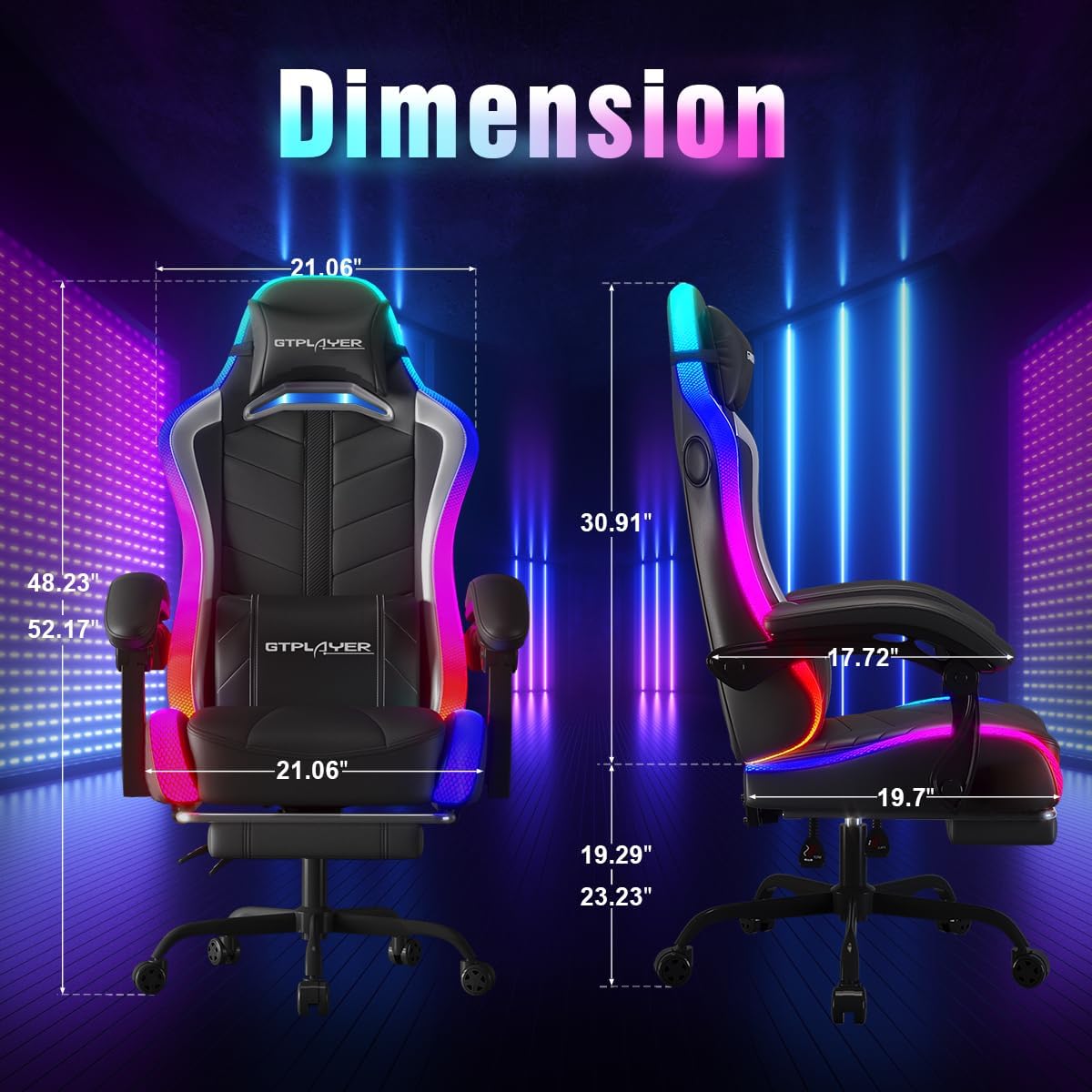 RGB LED Gaming Chair with Blue - Rgb Gaming Chair บทวิจารณ์และราคา