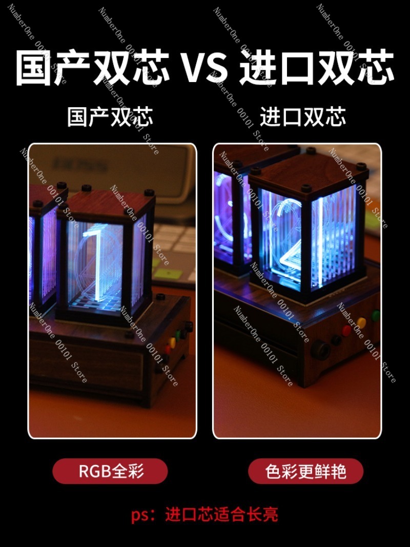RGB Glow Tube Clock, LED Light - Esports Gaming Youtube บทวิจารณ์และราคา