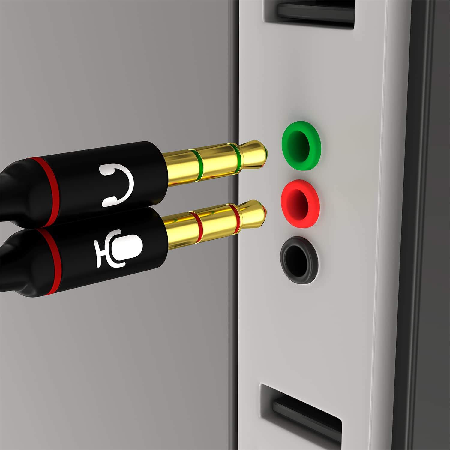 Headphone Y Splitter for Compu - Esports Gaming Splitter บทวิจารณ์และราคา