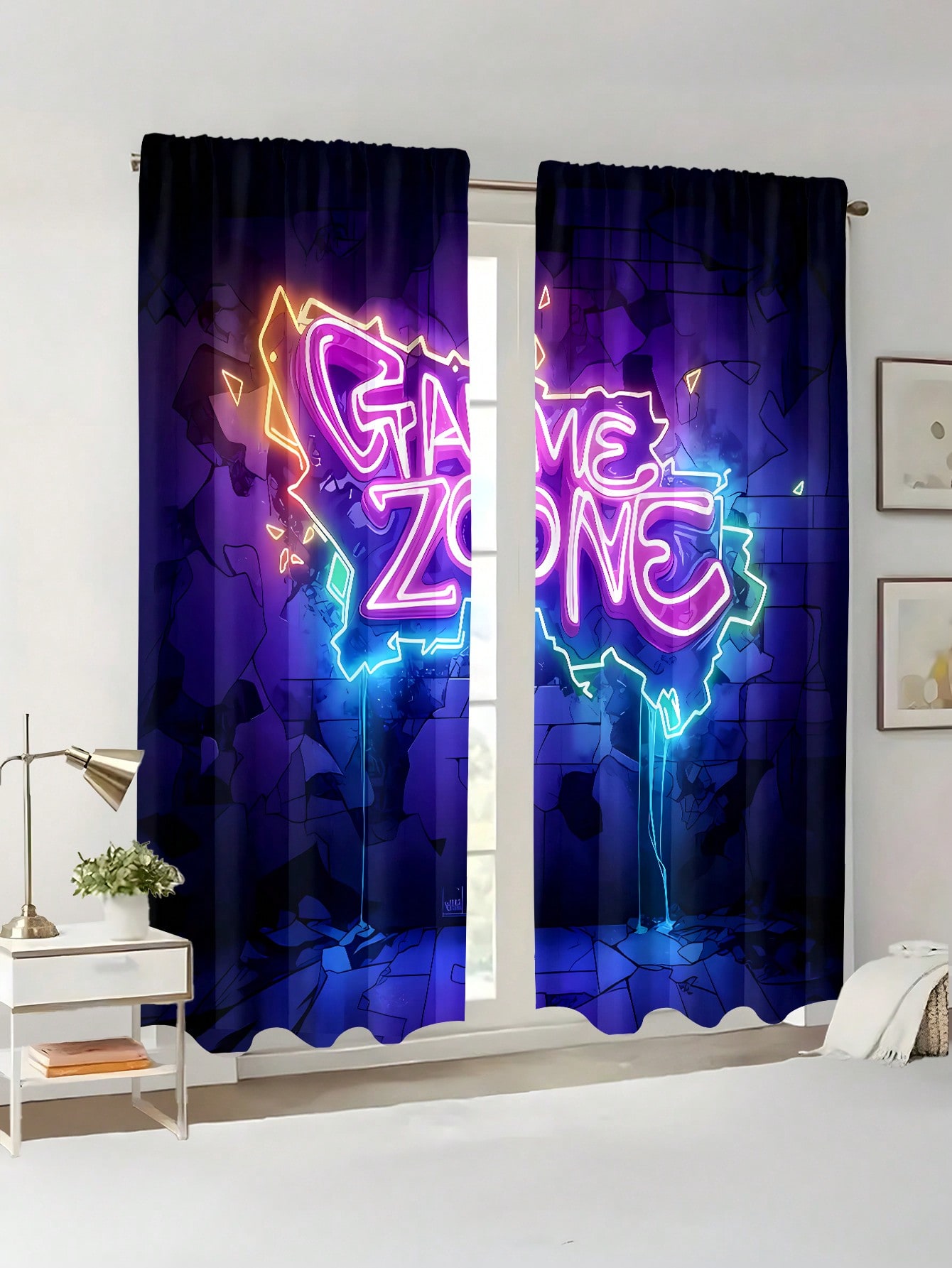 Neon Game Zone Curtain, Esport - Esports Gaming Youtube บทวิจารณ์และราคา