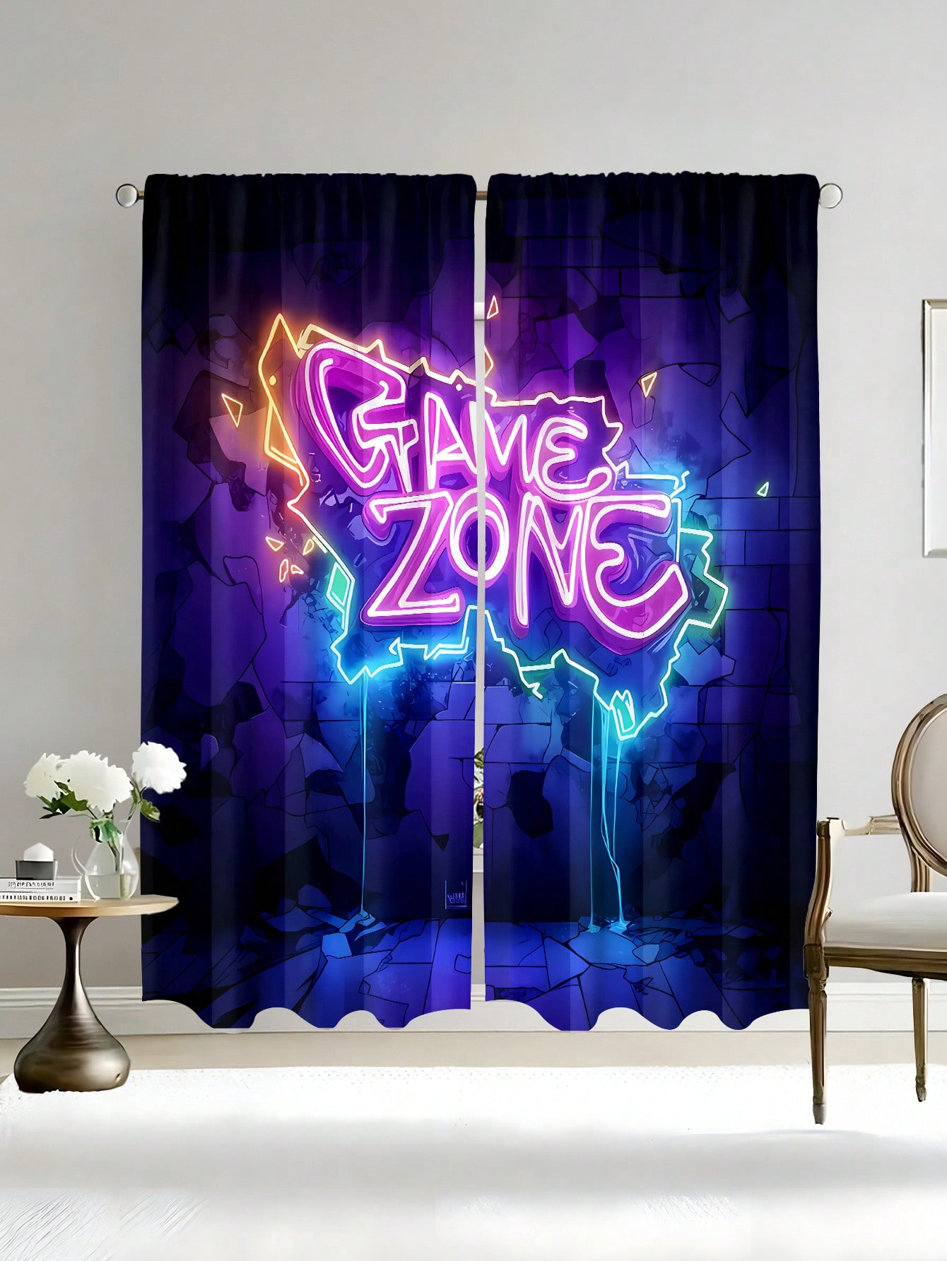 Neon Game Zone Curtain, Esport - Esports Gaming Youtube บทวิจารณ์และราคา