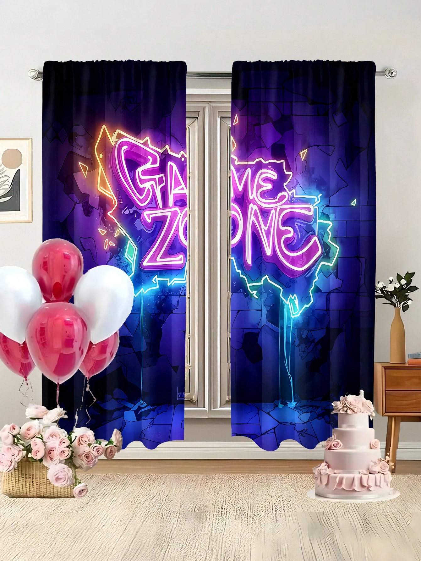 Neon Game Zone Curtain, Esport - Esports Gaming Youtube บทวิจารณ์และราคา