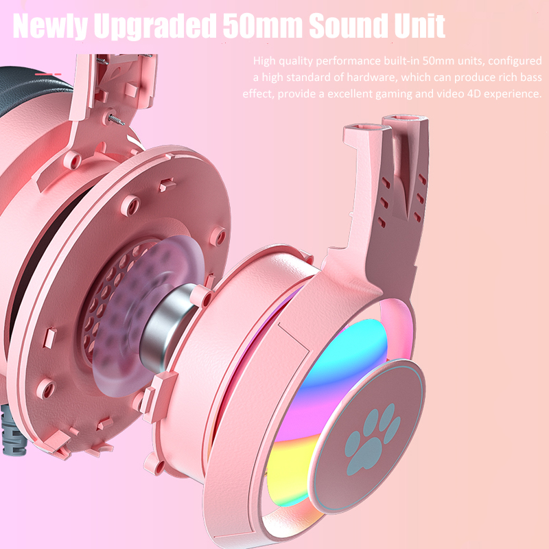 Cute Cat Ear Gaming Headphones - Esports Gaming Headphones บทวิจารณ์และราคา