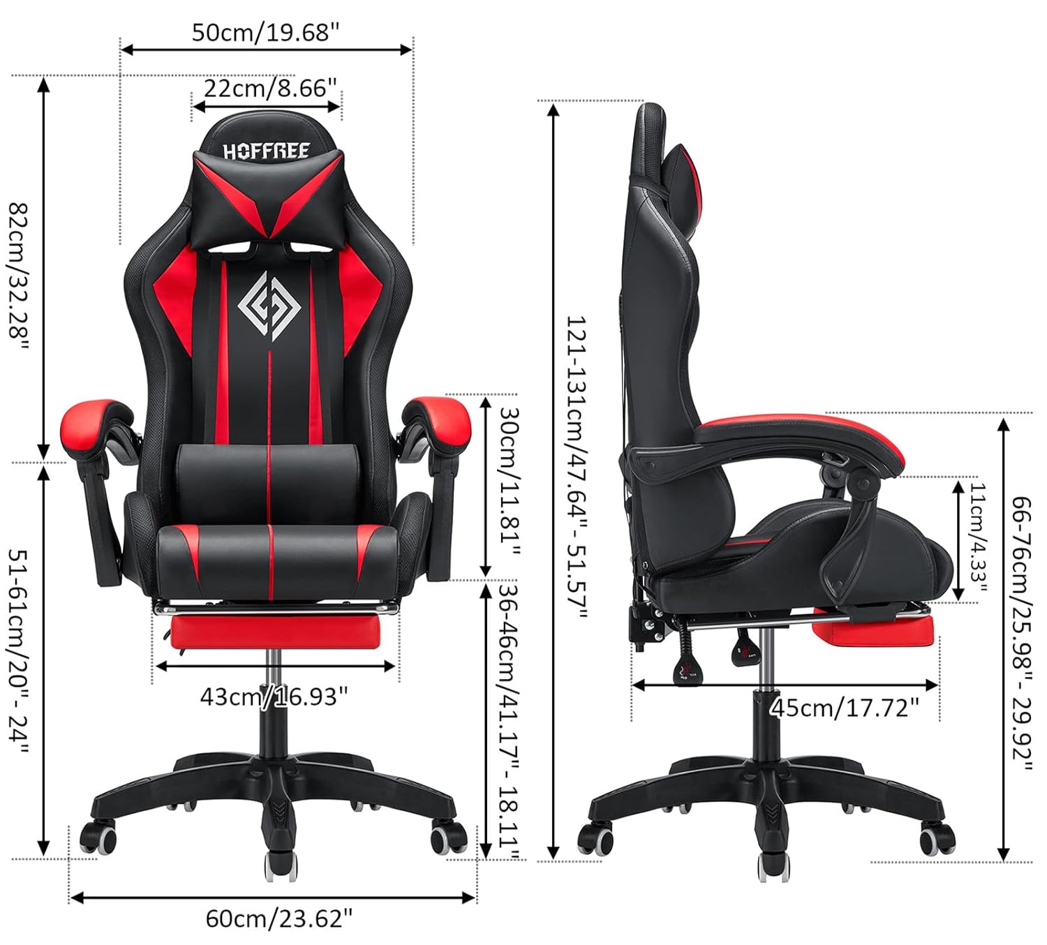 Gaming Chair Massage with LED  - Rgb Gaming Chair บทวิจารณ์และราคา