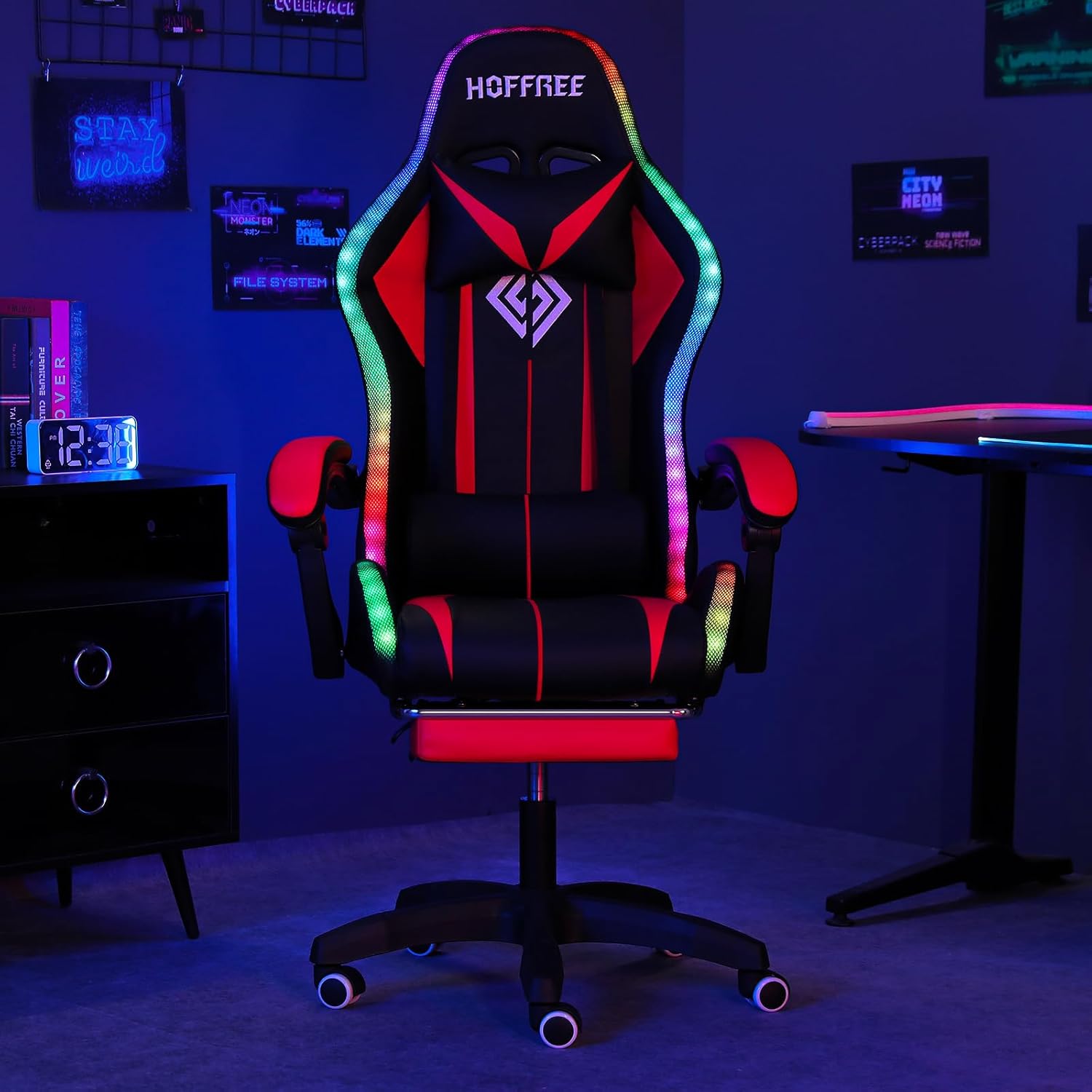 Gaming Chair Massage with LED  - Rgb Gaming Chair บทวิจารณ์และราคา