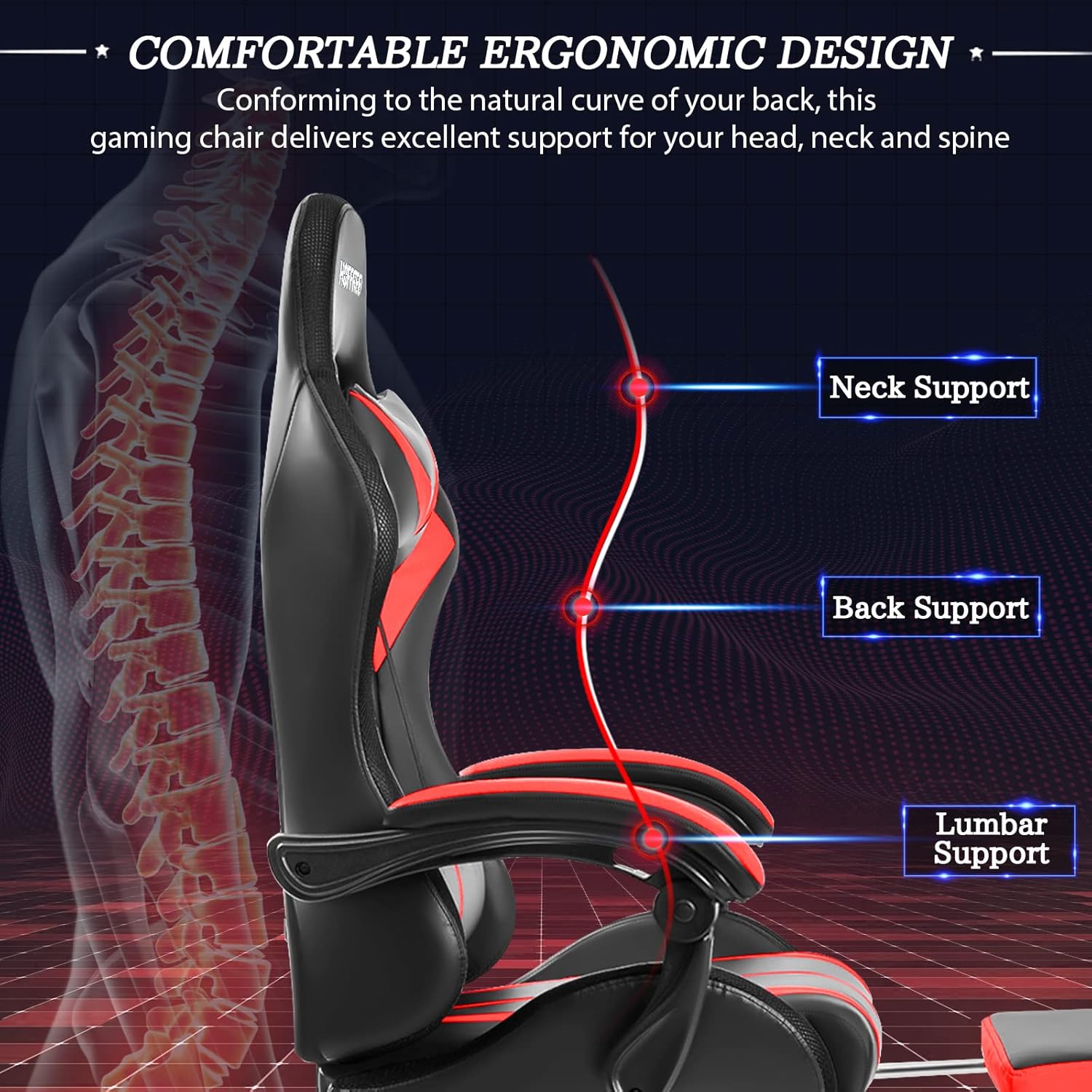 Gaming Chair Massage with LED  - Rgb Gaming Chair บทวิจารณ์และราคา