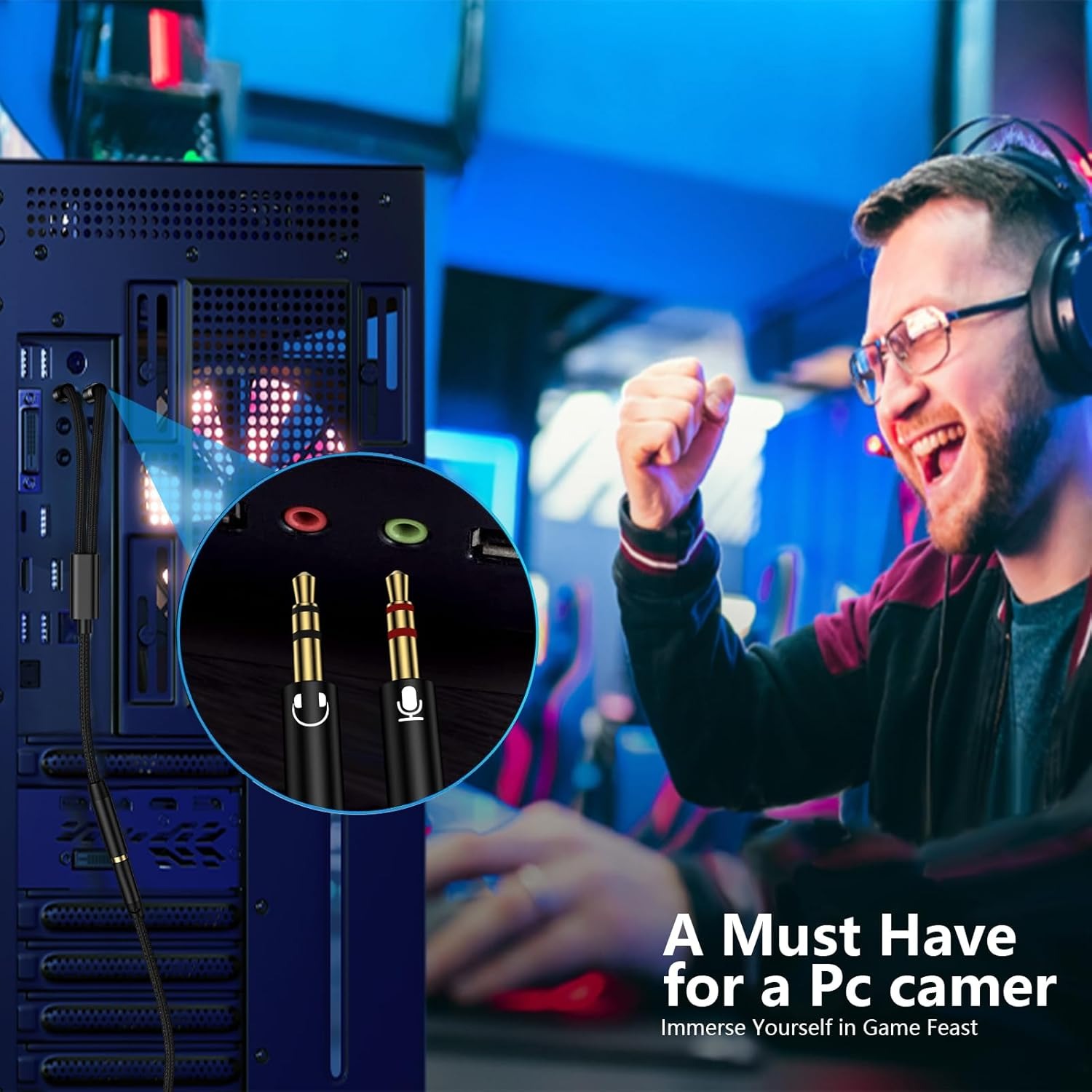 3.5mm Headphone Mic Splitter 1 - Esports Gaming Splitter บทวิจารณ์และราคา