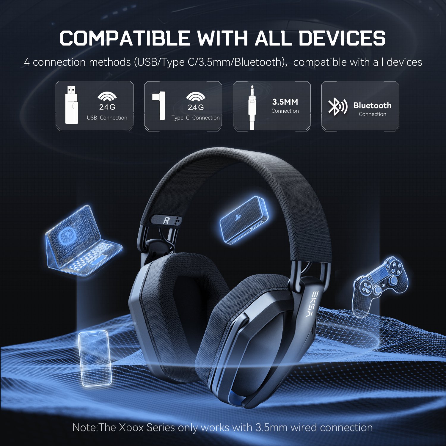 EKSA G19BT 2.4GHz Wireless Gam - Esports Gaming Headphones บทวิจารณ์และราคา
