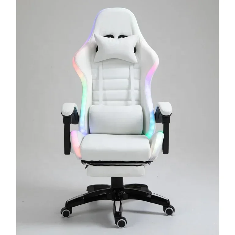 BBCheap DDP Full White PU Leat - Rgb Gaming Chair บทวิจารณ์และราคา