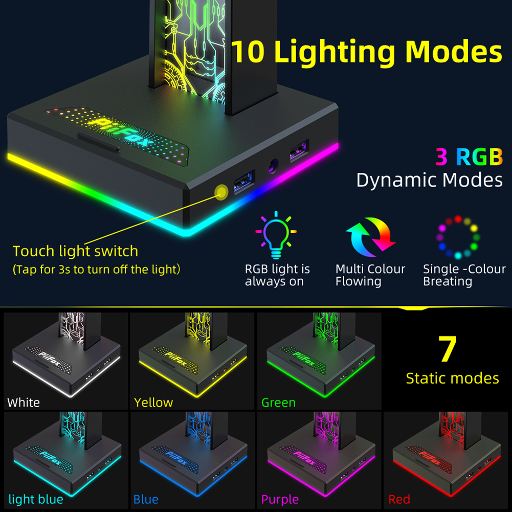 RGB Gaming Headphone Stand Dua - Esports Gaming Headphones บทวิจารณ์และราคา
