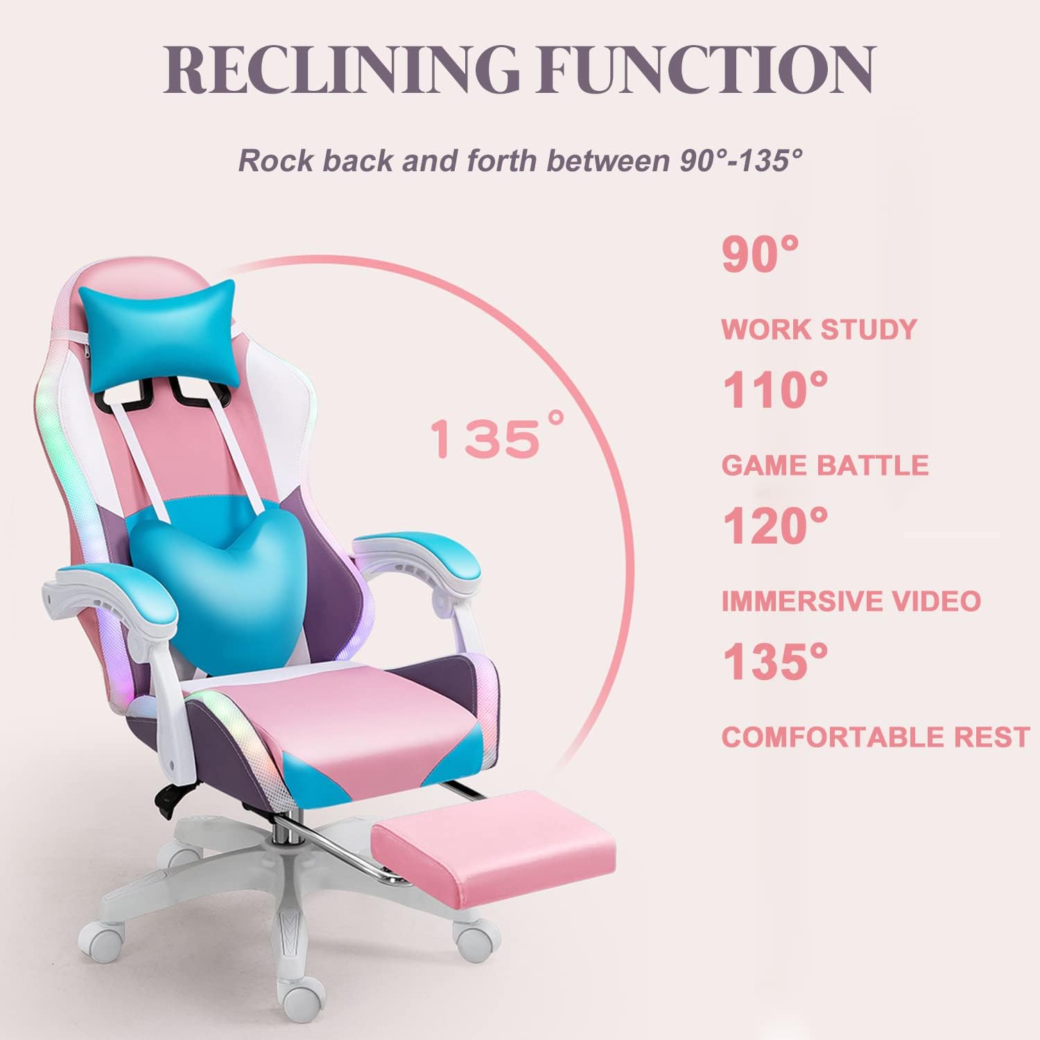 RGB LED Gaming Chair for Adult - Rgb Gaming Chair บทวิจารณ์และราคา